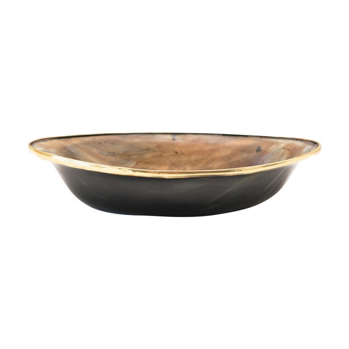 Horn Bowl with Brass Rim (Each One Will Vary) Thumbnail
