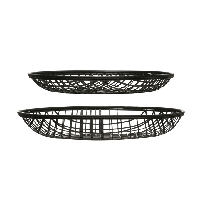 14" & 16" Round Decorative Metal Wire Baskets (Set of 2 Sizes) Thumbnail