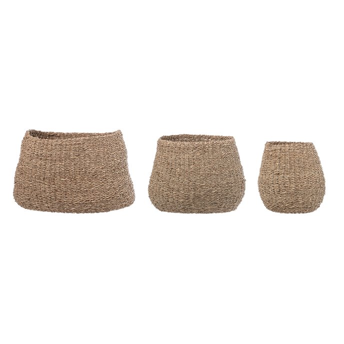 Brown Natural Seagrass Baskets (Set of 3 Sizes) Thumbnail