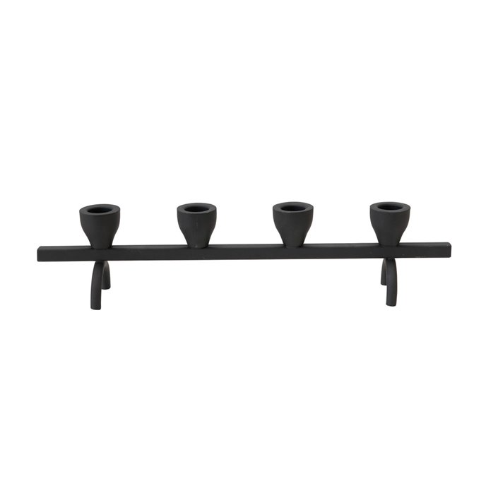 Textured Metal Taper Holder, Black (Holds 4 Tapers) Thumbnail
