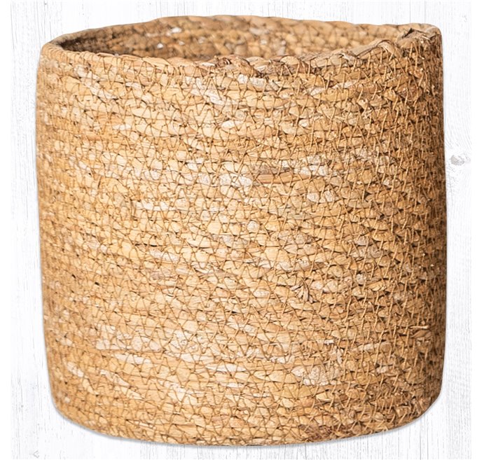 Natural Sedge Grass Braided Basket 5.5"x5.5" Thumbnail