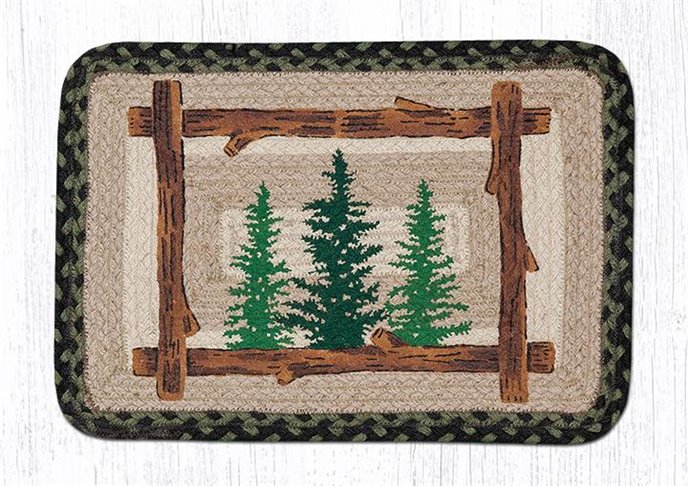 Tall Timbers Rectangular Printed Braided Placemat 13"x19" Thumbnail