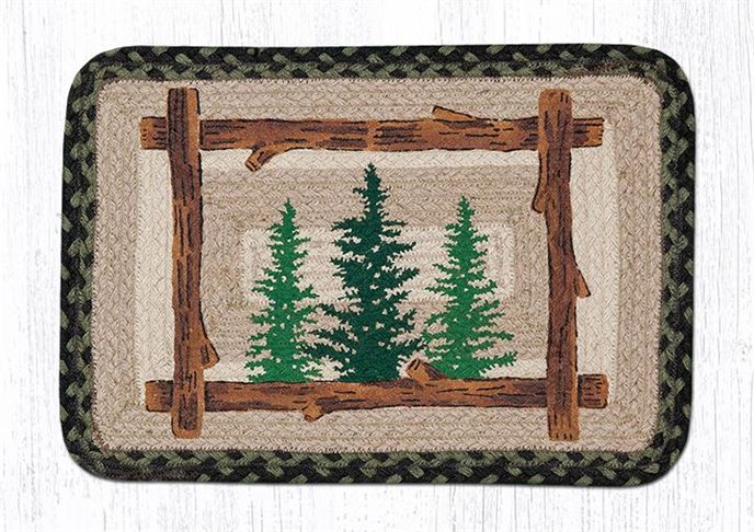 Tall Timbers Rectangular Printed Braided Placemat 13"x19" Thumbnail