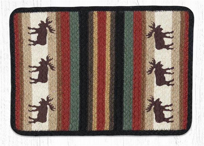 Moose Rectangular Printed Braided Placemat 13"x19" Thumbnail