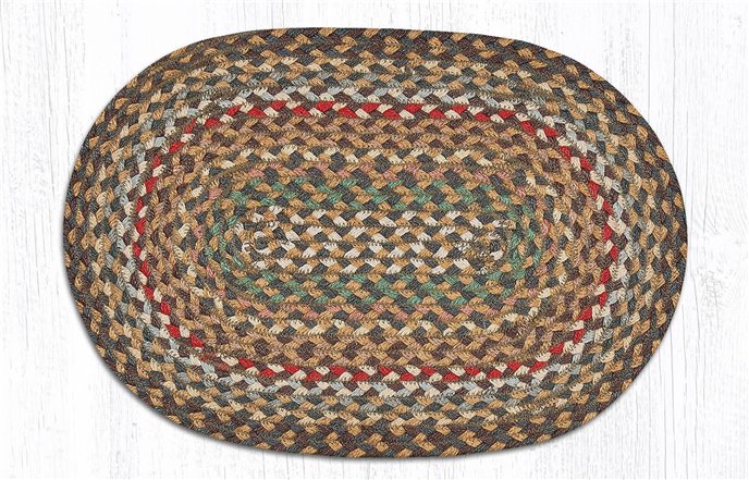 Fir/Ivory Jute Braided Placemat 13"x19" Thumbnail