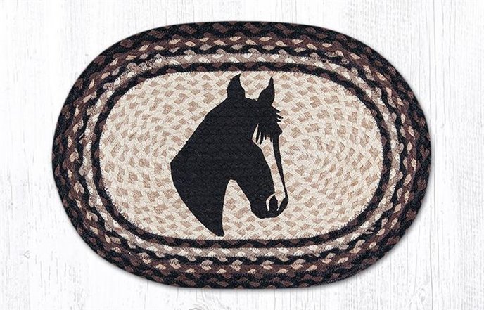 Horse Portrait Oval Braided Placemat 13"x19" Thumbnail