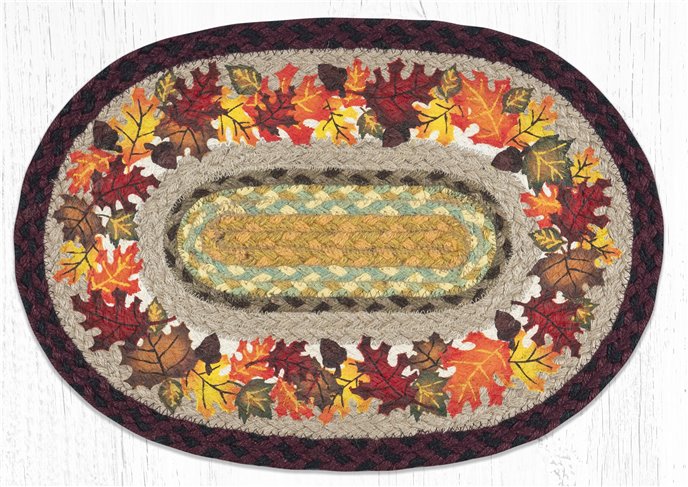 Autumn Oval Braided Placemat 13"x19" Thumbnail