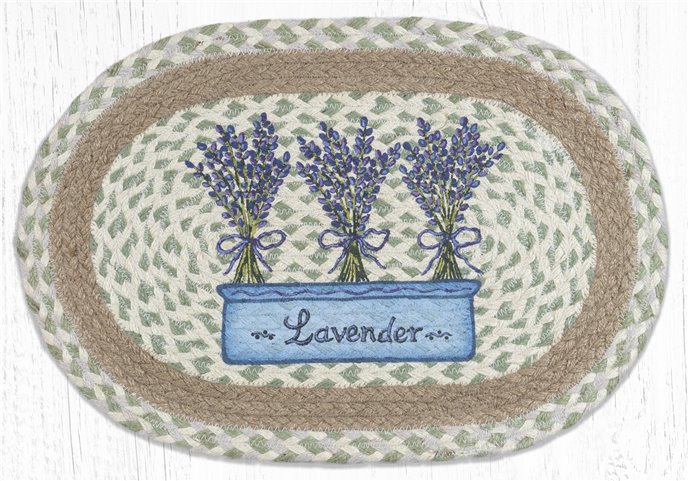 Lavender Oval Braided Placemat 13"x19" Thumbnail