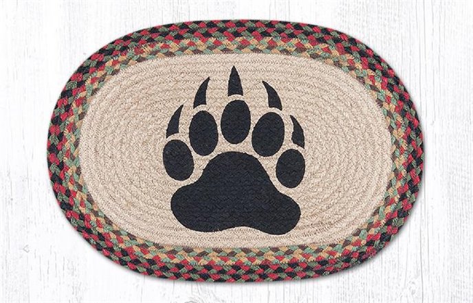 Bear Paw Oval Braided Placemat 13"x19" Thumbnail