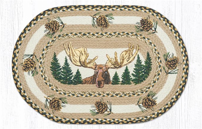 Bull Moose Oval Braided Rug 20"x30" Thumbnail