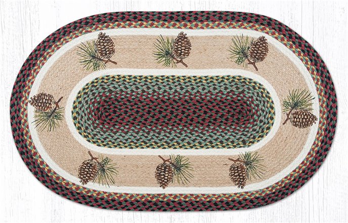 Pinecone Oval Braided Rug 27"x45" Thumbnail