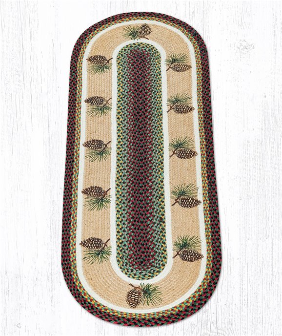 Pinecone Oval Braided Rug 2'x6' Thumbnail