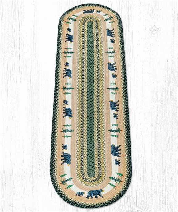 Bear Timbers Oval Braided Rug 2'x8' Thumbnail