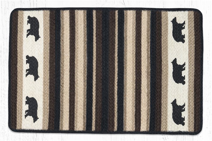 Cabin Bear Rectangular Braided Rug 20"x30" Thumbnail