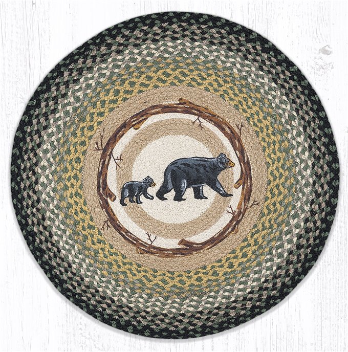 Mama Bear Round Braided Rug 27"x27" Thumbnail