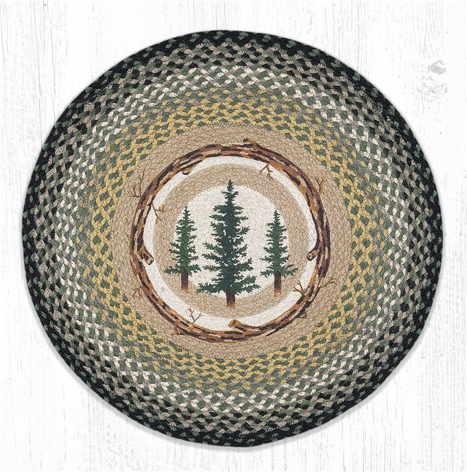 Tall Timbers Round Braided Rug 27"x27" Thumbnail