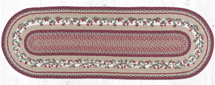 Cranberries Oval Braided Rug 2'x6' Thumbnail