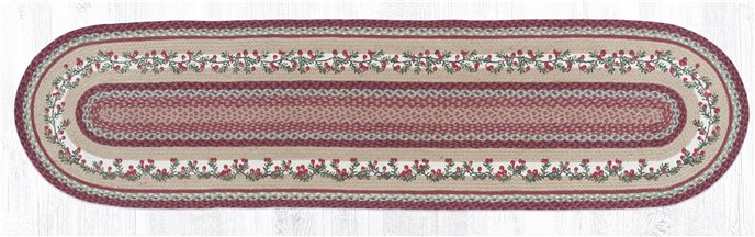 Cranberries Oval Braided Rug 2'x8' Thumbnail