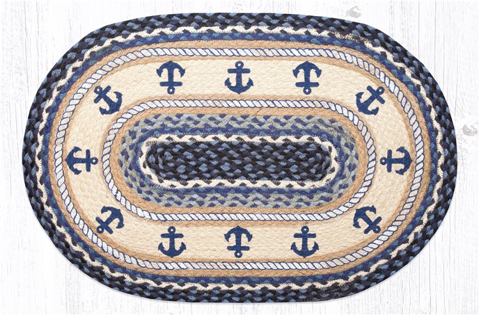 Anchor Oval Braided Rug 20"x30" Thumbnail