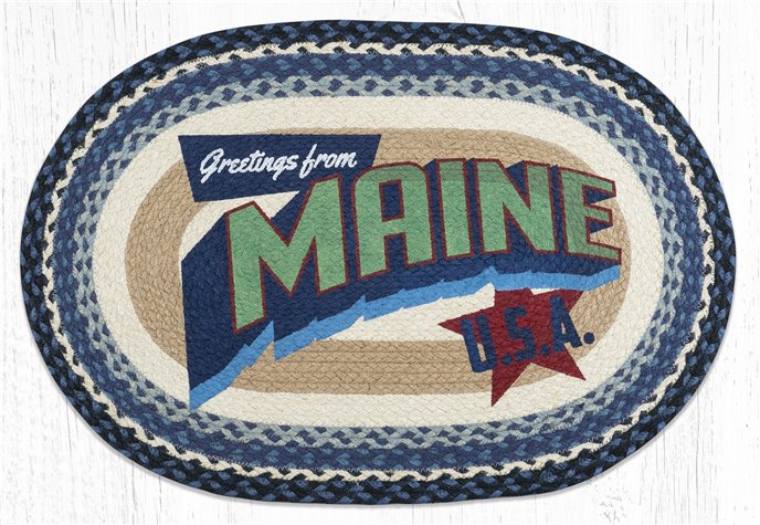 Maine Oval Braided Rug 20"x30" Thumbnail
