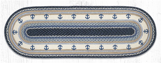 Anchor Oval Braided Rug 2'x6' Thumbnail