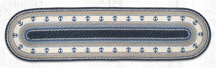 Anchor Oval Braided Rug 2'x8' Thumbnail