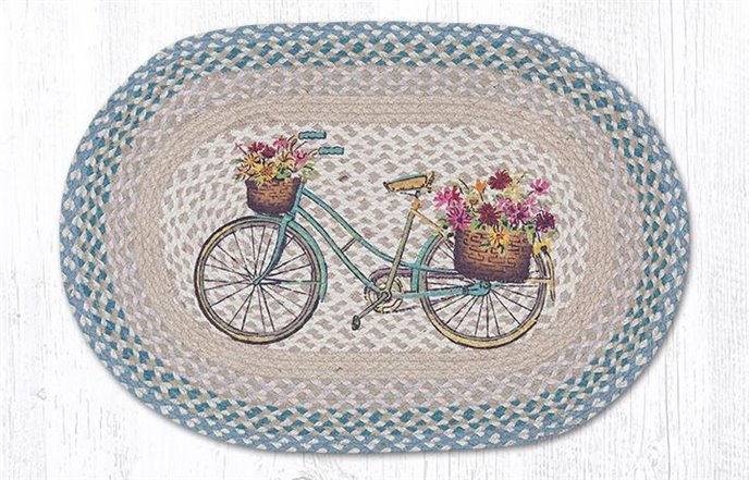 My Bicycle Oval Braided Rug 20"x30" Thumbnail