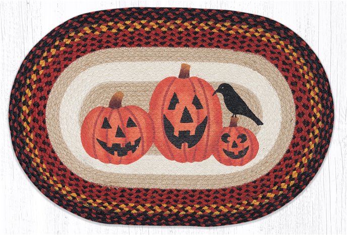 Lanterns Oval Braided Rug 20"x30" Thumbnail