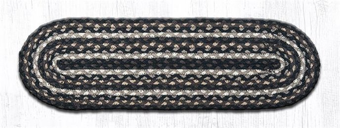 Mocha/Frappuccino Oval Braided Stair Tread 27"x8.25" Thumbnail