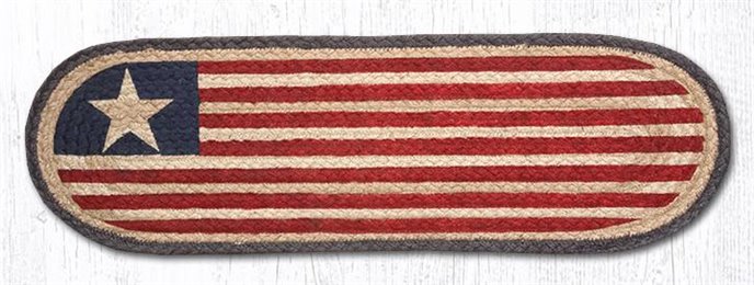 Original Flag Oval Braided Stair Tread 27"x8.25" Thumbnail