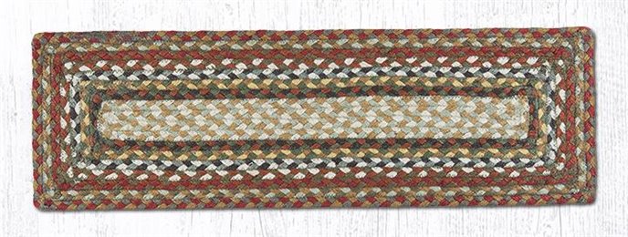 Honey/Vanilla/Ginger Rectangle Braided Stair Tread 27"x8.25" Thumbnail