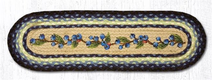 Blueberry Vine Oval Braided Stair Tread 27"x8.25" Thumbnail