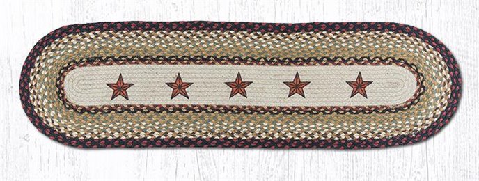 Barn Stars Oval Braided Runner 13"x48" Thumbnail