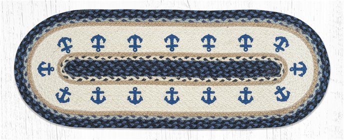 Anchor Oval Braided Table Runner 13"x36" Thumbnail