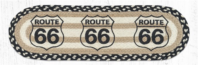 Route 66 Oval Braided Stair Tread 27"x8.25" Thumbnail