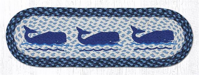 Whale Oval Braided Stair Tread 27"x8.25" Thumbnail