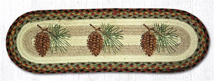 Pinecone Oval Braided Stair Tread 27"x8.25" Thumbnail