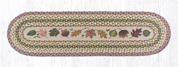 Autumn Leaves Oval Braided Runner 13"x48" Thumbnail