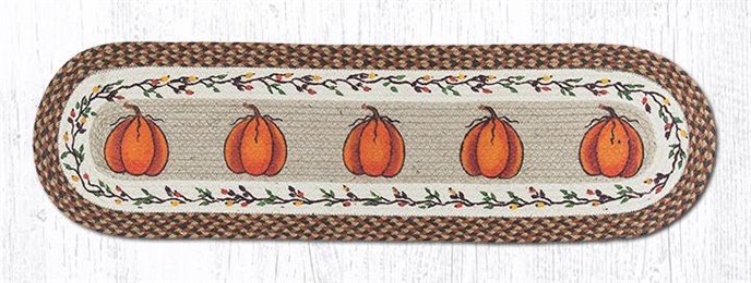 Harvest Pumpkin Oval Braided Runner 13"x48" Thumbnail