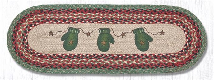 Mittens Oval Braided Table Runner 13"x36" Thumbnail