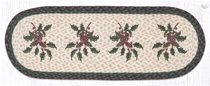 Holly Oval Braided Table Runner 13"x36" Thumbnail