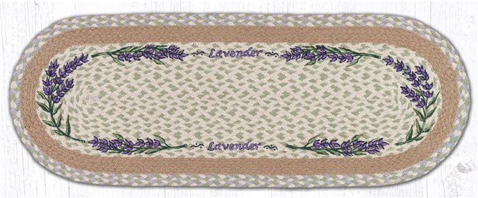 Lavender Oval Braided Table Runner 13"x36" Thumbnail