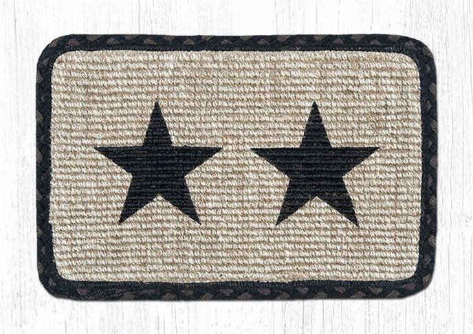 Black Star Wicker Weave Braided Table Runner 13"x36" Thumbnail