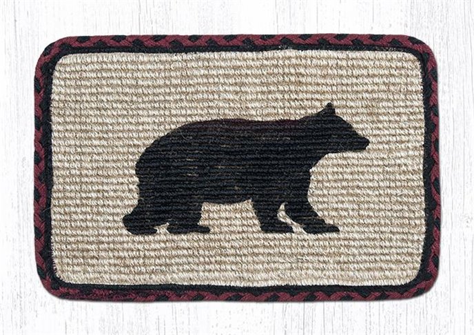 Cabin Bear Wicker Weave Braided Table Runner 13"x36" Thumbnail