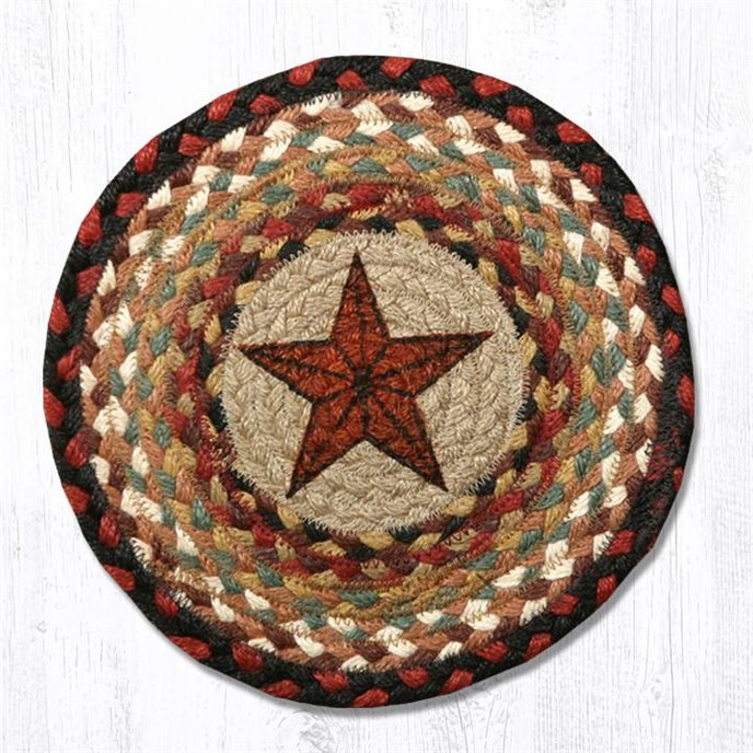 Barn Star Printed Round Braided Trivet 10"x10" Thumbnail