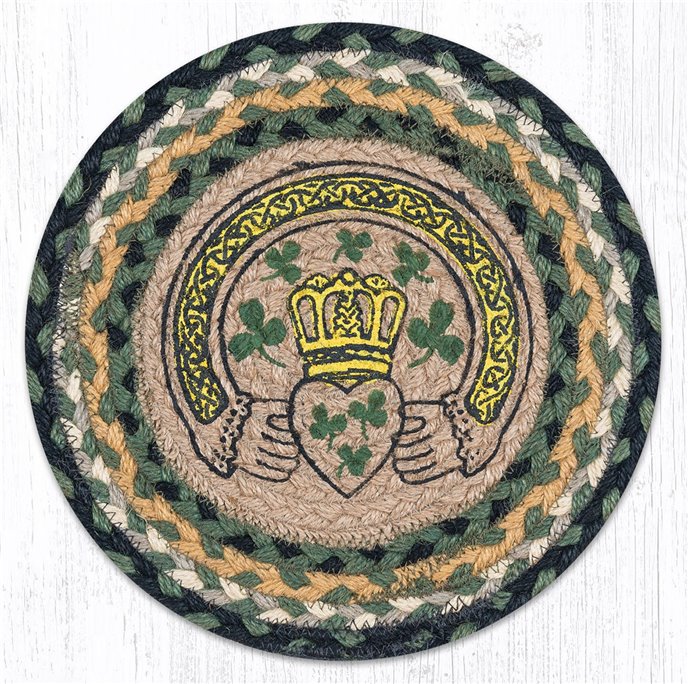 Celtic Printed Round Braided Trivet 10"x10" Thumbnail