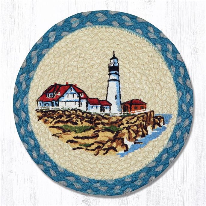 Portland Printed Round Braided Trivet 10"x10" Thumbnail