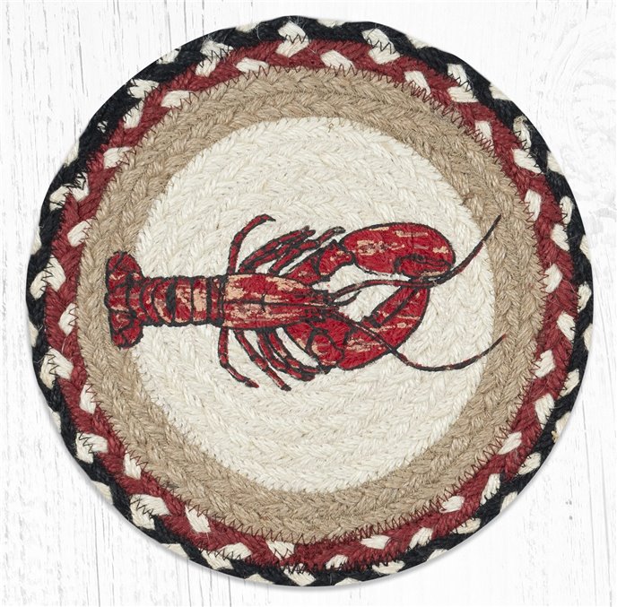 Fresh Lobster Printed Round Braided Trivet 10"x10" Thumbnail