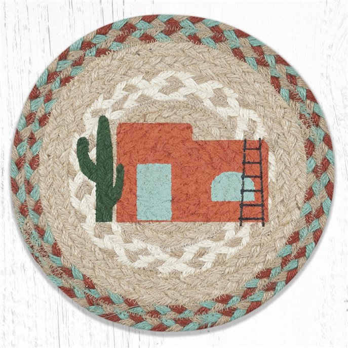 Adobe Home Printed Round Braided Trivet 10"x10" Thumbnail