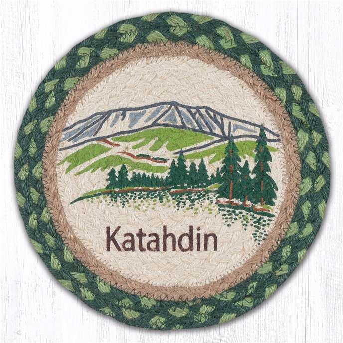 Katahdin Printed Round Braided Trivet 10"x10" Thumbnail